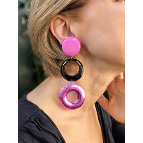 DONUT Fuchsia Créole noire - Francine BRAMLI Paris