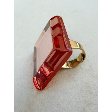 Bague MIROIR rose - Francine BRAMLI Paris