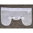 Cantonnière Voile Lin Blanc 45 x 25 Festonnée Noeuds N°24  Rideau