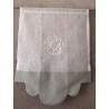 Paire de Rideaux BRISE BISE N°201 Lin Blanc Feston Gris 45 x 60