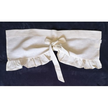 Cantonnière Lin écru 80 x 31 Volants & Ruban    Rideau N°53