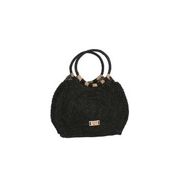 Sac PHARANOA Noir Raphia Crocheté - L'ATELIER DU CROCHET VPSV