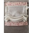 Stores Bateau Lin Blanc Haut/Bas Rose 60 x 150   Rideau N°325