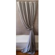 Paire de Rideaux Gris Pois Blancs EN FIL D'INDIENNE Anneaux    110 x 280    N°403