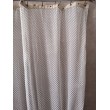 Paire de Rideaux Voile Mousseline Blanc Pois Gris 110 X 280 EN FIL D'INDIENNE  N°407