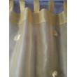 Rideau Organza Jaune Pompons 110 X 250 N°412