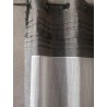 Rideau LIN Blanc/Gris 140 x 270  N°430