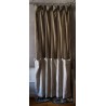 Voilage Taupe + Anneaux/Bas Lin Grège Hauteur Réglable Rideau N°439