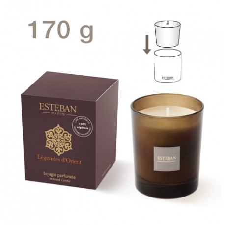 Bougie parfumée décorative Légendes d'Orient, rechargeable 180g