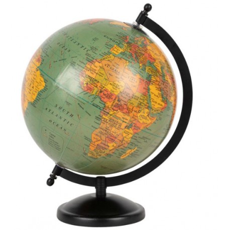 Déco GLOBE MAPPA VERT+NOIR D20 X H28CM - SEMA Design