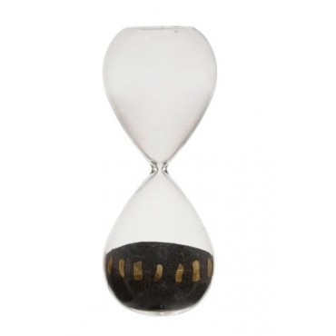 Déco SABLIER TIMER Noir D5 X H13CM - SEMA Design