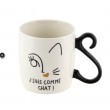 Mug HOUBA J'SUIS COMME CHAT/BLANC - DERRIERE LA PORTE dlp