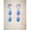 CLIPS Perles Ovales Bleues - FRANCINE BRAMLI Paris Bijoux
