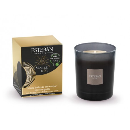 Bougie VANILLE  d'OR 180gr - ESTEBAN