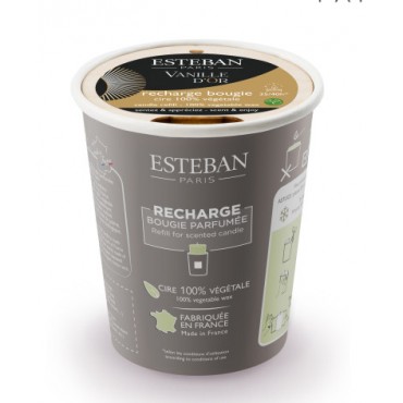 Recharge pour Bougie VANILLE d'Or 180g - ESTEBAN