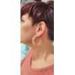 Boucles d'Oreilles Percées ALYA créoles rose pale  - Francine BRAMLI