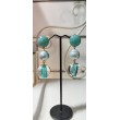 Clips BETY turquoise perle de Majorque - Francine BRAMLI Paris Bijoux