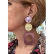 PALOMA Rose Miroir, Givré & métal Doré - Francine BRAMLI Paris Bijoux