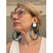 L'EPOUSTOUFLANTE Turquoise, Cabochon Miroir - Francine BRAMLI Paris Bijoux