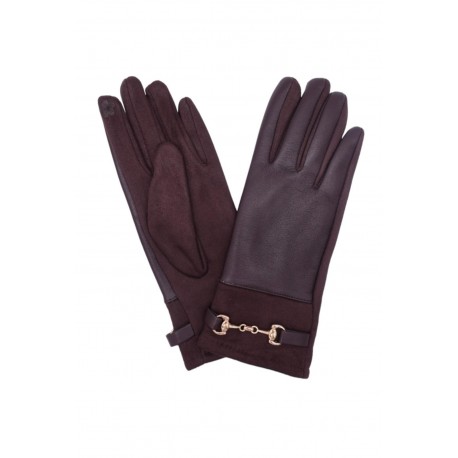 GANTS Marron dessus simili TU