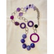 Sautoir VIOLENE violet/mauve - FRANCINE BRAMLI PARIS Bijoux