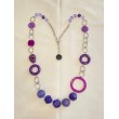 Sautoir VIOLENE violet/mauve - FRANCINE BRAMLI PARIS Bijoux