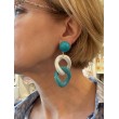 KARINE maillon Turquoise & nacré - Francine BRAMLI Paris