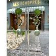 CHARLINE vert perle & cristaux de Swarovski - Francine BRAMLI Paris