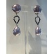 CHARLINE mauve perle & cristaux de Swarovski - Francine BRAMLI Paris