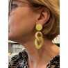 KEREN Maillons jaune & nacré - Francine BRAMLI Paris boucles d'oreilles
