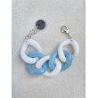 Bracelet ANTHONY Maillons Blanc & bleu ciel - FRANCINE BRAMLI Paris