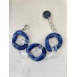 Bracelet ANTHONY Maillons Bleu & transparent - FRANCINE BRAMLI Paris