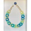 KOURTY Maillons Turquoise, vert & jaune - Francine BRAMLI PARIS Bijoux