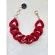 Bracelet ENZO Maillons rouge - FRANCINE BRAMLI PARIS