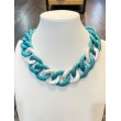 KOURTY Maillons Turquoise & nacré - Francine BRAMLI PARIS, Collier