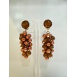 GRAPPE cuivrée/marron - Francine BRAMLI Paris boucles d'oreilles