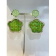 ETOILE ramboutan Vert - Francine BRAMLI Paris boucles d'oreilles