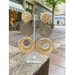 PLAYA Raphia naturel - Francine BRAMLI Paris boucles d'oreilles