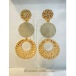 PLAYA Raphia naturel - Francine BRAMLI Paris boucles d'oreilles