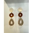 PLAYA Raphia naturel Goutte - Francine BRAMLI Paris boucles d'oreilles