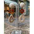 PLAYA Raphia naturel Goutte - Francine BRAMLI Paris boucles d'oreilles