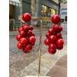 GRAPPE Rouge - Francine BRAMLI Paris boucles d'oreilles