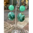 AVILA Vert marbré - FRANCINE BRAMLI Paris boucles d'oreilles