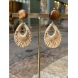 RAPHIA Goutte Naturel - Francine BRAMLI Paris boucles d'oreilles