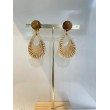 RAPHIA Goutte Naturel - Francine BRAMLI Paris boucles d'oreilles