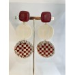 PLAYA Ramboutan Ivoire & Marron - Francine BRAMLI Paris boucles d'oreilles