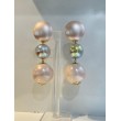 ALICE Perle Rose pâle nacrée et irisée - Francine BRAMLI Paris boucles d'oreilles