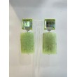 BIC Vert amande moucheté craquelé - Francine BRAMLI Paris boucles d'oreilles