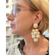 GRAPPE Ivoire - Francine BRAMLI Paris boucles d'oreilles