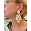 GRAPPE Ivoire - Francine BRAMLI Paris boucles d'oreilles